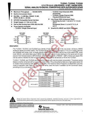 TLV2541IDGKR datasheet  